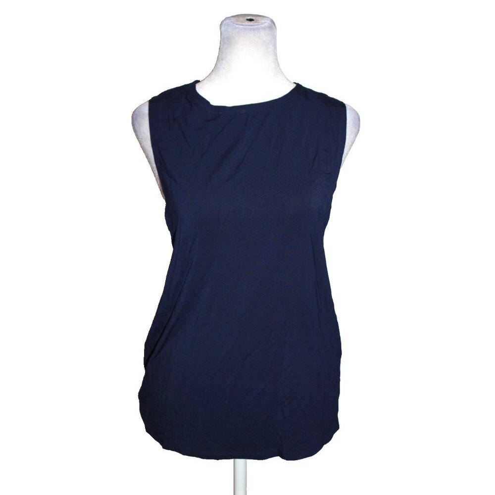 Citrus Women's Size XL Blue Tie Back Tank Top Stretch Sleeveless NEW